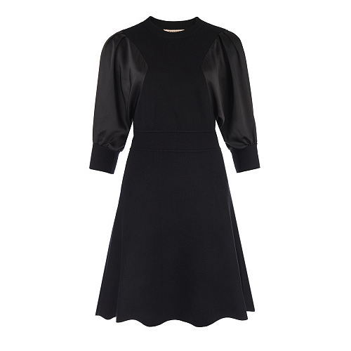 Черное платье с рукавами 3/4 TWINSET Черный, арт. 212TT3151 00006 | Фото 1