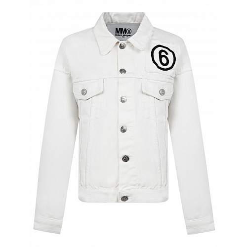 Белая джинсовая куртка MM6 Maison Margiela Белый, арт. M60083 MM046 M6101 | Фото 1