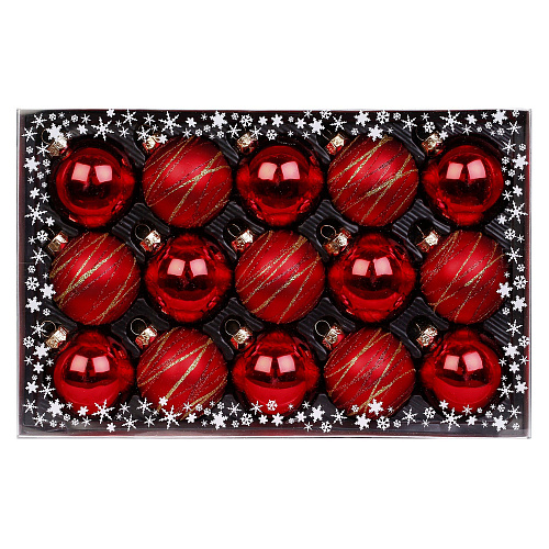 Набор красных шаров, 6см, 15 шт Inges Christmas , арт. 600000148 | Фото 1