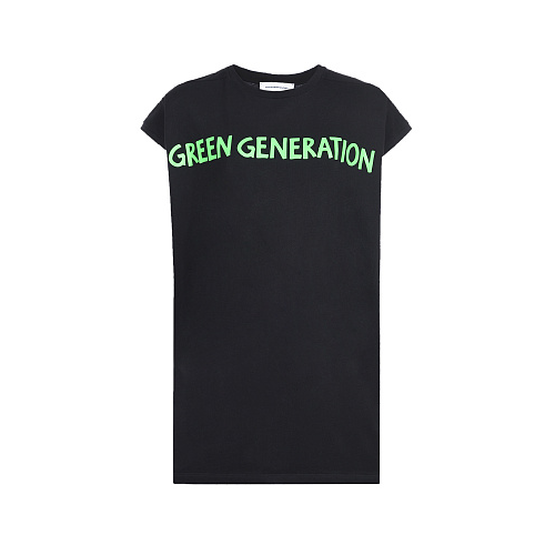 Черная футболка с принтом &quot;Green Generation&quot; Scrambled Ego Черный, арт. 12037 W | Фото 1