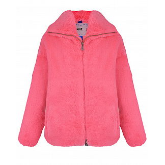 Розовая куртка из эко-меха Glox Розовый, арт. ST009 TAFFY | Фото 1