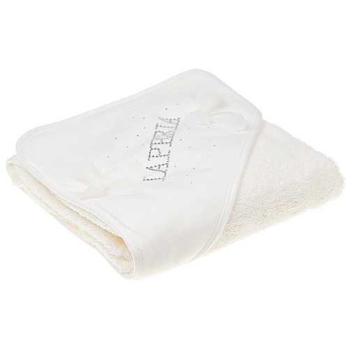 Белое полотенце со стразами, 70x71 см La Perla Белый, арт. 53854 KO | Фото 1