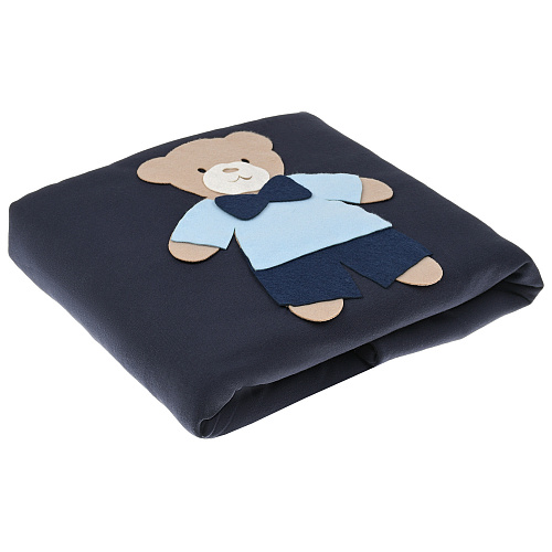 Синее одеяло с декором &quot;медвежонок&quot;, 70x80 см La Perla Синий, арт. 53380 B9 | Фото 1