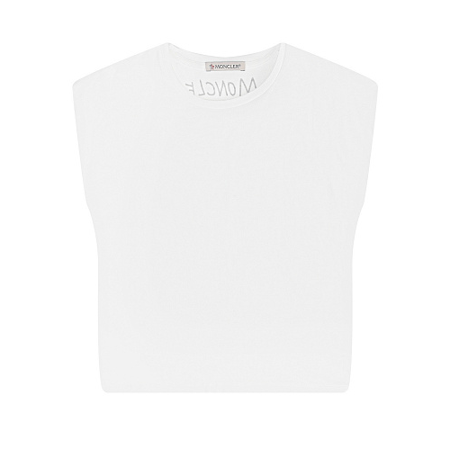 Белая футболка с лого на спине Moncler Белый, арт. 8C00008 83907 002 | Фото 1