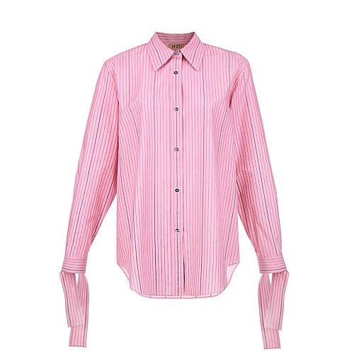 Розовая рубашка в полоску No. 21 Розовый, арт. G052 1536 R491 | Фото 1