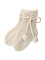Носки кашемировые с бантиком, кремовые