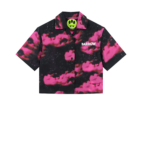 Черная рубашка с принтом &quot;розовые облака&quot; Barrow Мультиколор, арт. 30550 200 VAR. UNICA | Фото 1