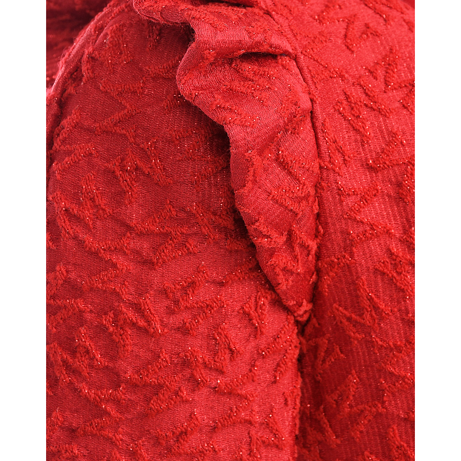 Красное платье со сплошным лого Monnalisa Красный, арт. 110913 0304 0043 | Фото 3