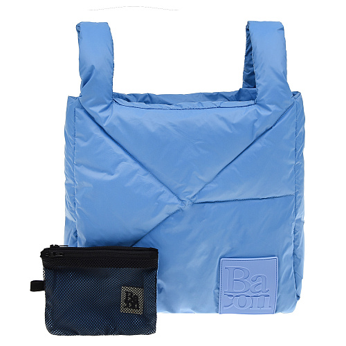 Синяя стеганая сумка, 35x28x7 см Bacon Синий, арт. BCW1BACPIBOR142 AVIO DUST 17 | Фото 1
