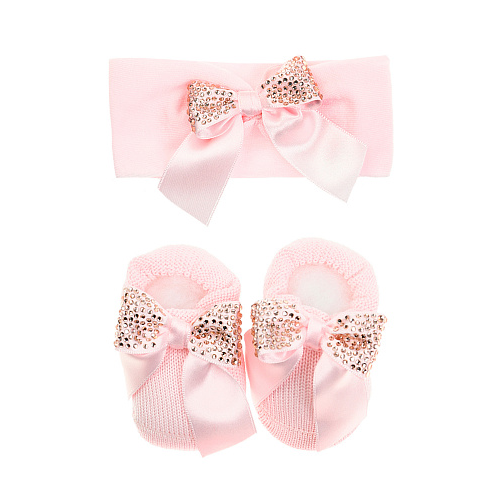 Подарочный набор: повязка и пинетки, розовый La Perla Розовый, арт. 48622 YE0 ROSA BABY | Фото 1