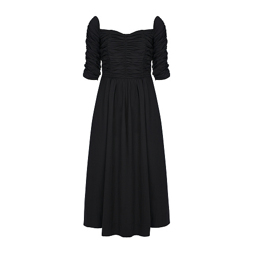 Черное платье с открытыми плечами Dorothee Schumacher Черный, арт. 748204 999 | Фото 1