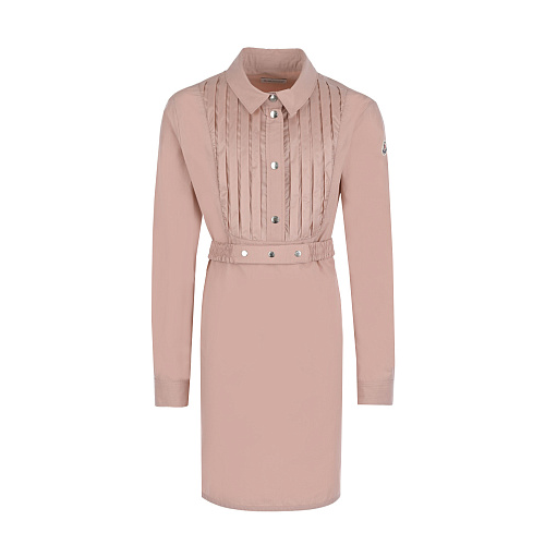 Розовое платье с поясом на кнопках Moncler Розовый, арт. 2G00002 595BI 515 | Фото 1