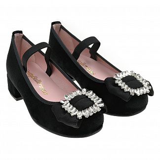 Черные бархатные туфли Pretty Ballerinas Черный, арт. 49.116 NEGRO | Фото 1