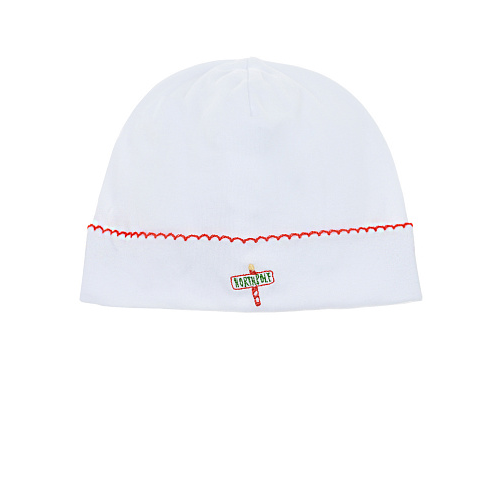Белая шапка с вышивкой &quot;North Pole&quot; Kissy Kissy Белый, арт. KN502441N-K195 WHRD | Фото 1
