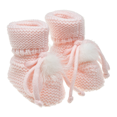 Розовые шерстяные носки с помпоном Miacompany Розовый, арт. AS20US2306 03 | Фото 1