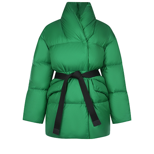 Зеленая куртка с черным поясом Naumi Зеленый, арт. 1760MW-0058-MB190 GREEN | Фото 1