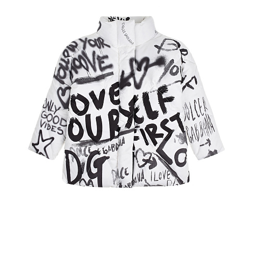 Куртка-пуховик с принтом &quot;граффити&quot; Dolce&Gabbana Мультиколор, арт. L2JBJY G7BFK HWTPN | Фото 1