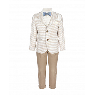 Комплект: пиджак, рубашка, брюки и галстук-бабочка Baby A Мультиколор, арт. E2180 919 | Фото 1