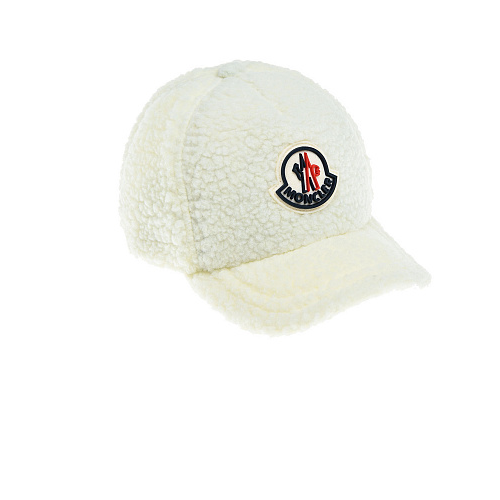 Белая плюшевая кепка Moncler Белый, арт. 3B727 20 809BY 050 | Фото 1