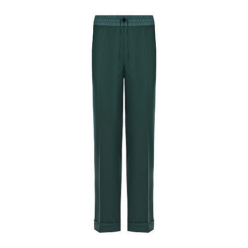 Зеленые брюки длиной 7/8 Parosh Зеленый, арт. D230386 022 VERDE BOTTIGLIA | Фото 1