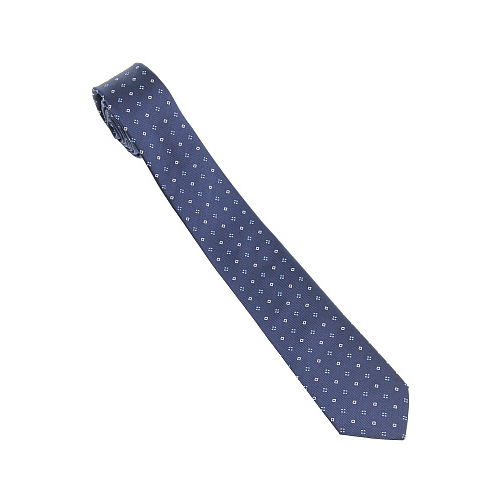 Синий галстук с узором Dal Lago Синий, арт. N300 7328 1 | Фото 1