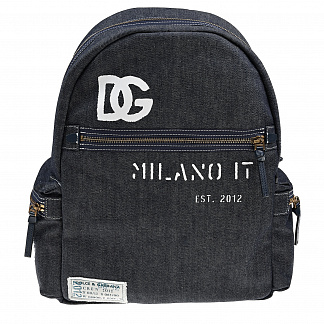 Синий джинсовый рюкзак, 40x30x14 см Dolce&Gabbana Синий, арт. EM0084 A7042 8H669 | Фото 1