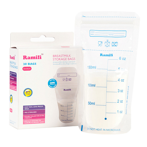 Пакеты для хранения грудного молока Breastmilk Bags BMB20 Ramili , арт. BMB20 | Фото 1