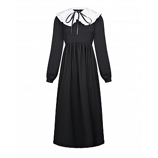 Черное платье с белым воротником Dan Maralex Черный, арт. 353104119 | Фото 1