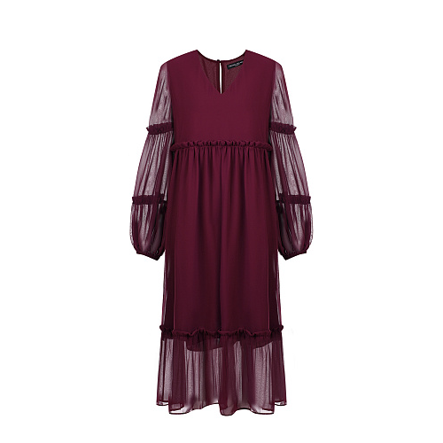 Платье для беременных с воланами Pietro Brunelli Бордовый, арт. AG1631 PL0012 0218 | Фото 1