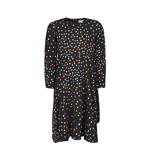Черное платье в разноцветный горошек Stella McCartney Черный, арт. 8R1A40 Z0492 930MC | Фото 1