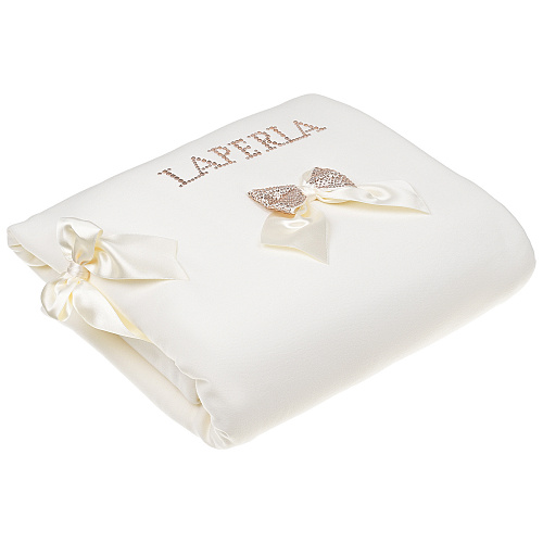 Белое одеяло с лого и бантами, 70x80 см La Perla Белый, арт. 53930 KO | Фото 1
