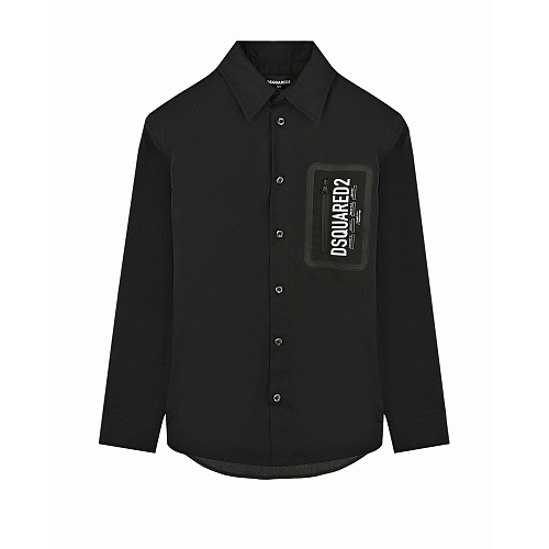 Черная рубашка с логотипом Dsquared2 Черный, арт. DQ0398 D007D DQ900 | Фото 1