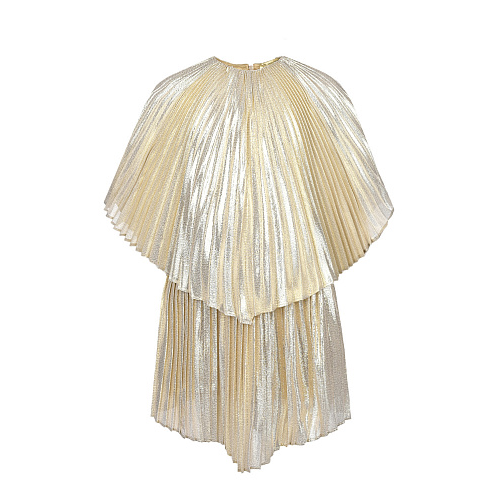 Плиссированное платье из шелка Stella McCartney Золотой, арт. 8R1E41 K0067 221 | Фото 1