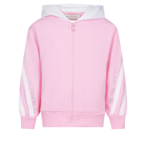 Розовая спортивная куртка с полосками