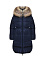 Пальто-пуховик, темно-синее