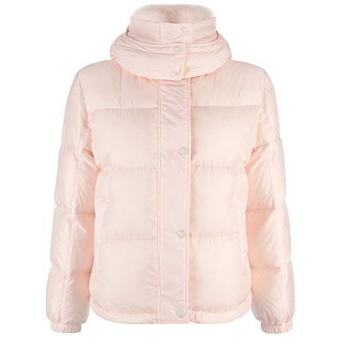 Короткая розовая куртка Yves Salomon Розовый, арт. 22WFV02760M07W A5089 | Фото 1