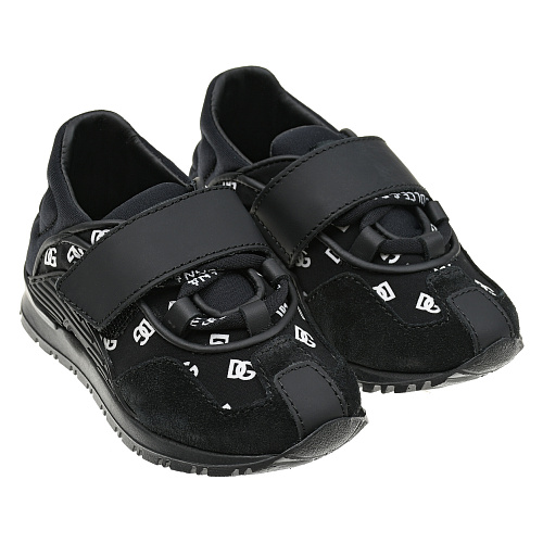 Черные кроссовки с белым лого Dolce&Gabbana Черный, арт. DN0177 AR533 HNVAA | Фото 1