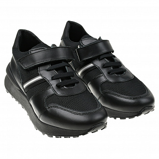 Черные кроссовки на шнуровке и липучке Morelli Черный, арт. M4B9-51997-0040 999 | Фото 1