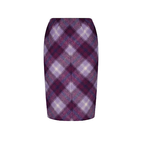 Фиолетовая юбка в клетку No. 21 Фиолетовый, арт. N2SC024 3097 Q7A1 | Фото 1