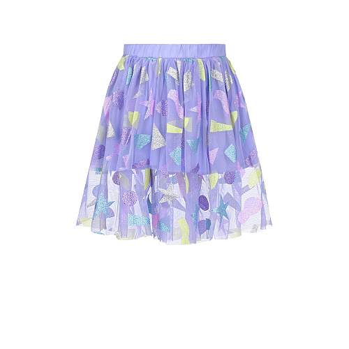 Двухслойная юбка с геометрическим принтом Stella McCartney Мультиколор, арт. 8R7A74 Z0532 546MC | Фото 1