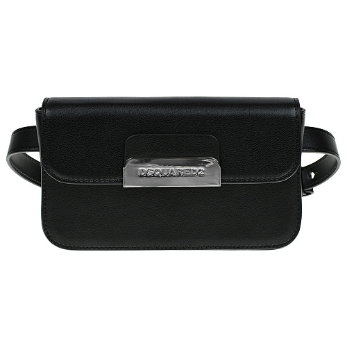 Черная сумка-пояс, 18,5x11 см Dsquared2 Черный, арт. DQ0911-D00WB DQ900 | Фото 1