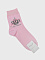 Розовые носки с принтом "корона"