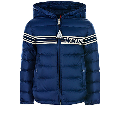 Куртка Renald с вязаной деталью и логотипом Moncler Синий, арт. 1A12020 C0465 74H | Фото 1
