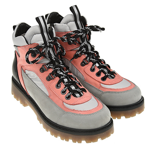 Демисезонные ботинки кораллового цвета MSGM , арт. 69176 VAR.2 | Фото 1