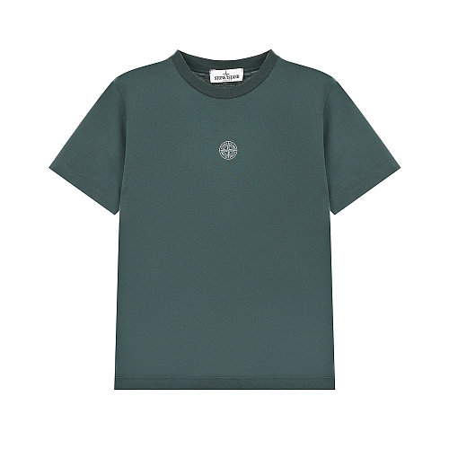 Темно-зеленая футболка с короткими рукавами Stone Island , арт. 751621054 V0057 PETROL | Фото 1