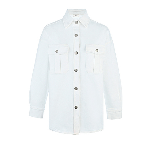 Белая рубашка с накладными карманами Parosh Белый, арт. D430294 001 BIANCO | Фото 1