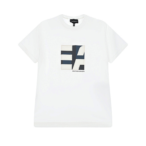 Белая футболка с логотипом в рамке Emporio Armani Белый, арт. 3L4TJC 1JUVZ 0101 | Фото 1