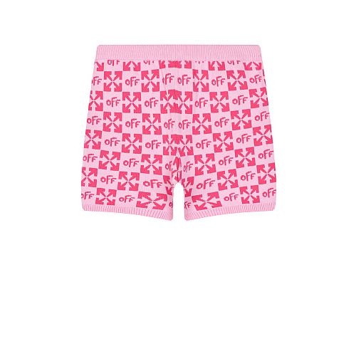 Розовые шорты со сплошным лого Off-White Розовый, арт. OGHM001S22KNI0023032 | Фото 1