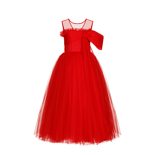 Красное платье с крупным бантом Sasha Kim Красный, арт. SK CINDY 820014 RED | Фото 1