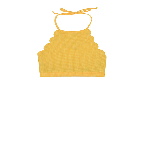 Желтый топ с волнистыми краями Marysia Желтый, арт. BT036 WHEAT | Фото 1